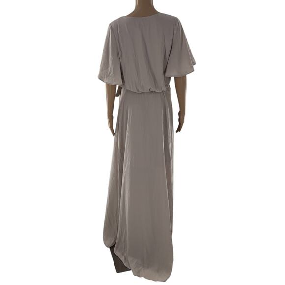 Show Me Your MuMu Sophia Wrap Show Me The Ring Crisp Maxi Dress - Picture 6 of 8